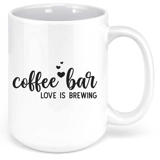 Grubby Garb Coffee Bar Love Is Brewing Coffee Mug